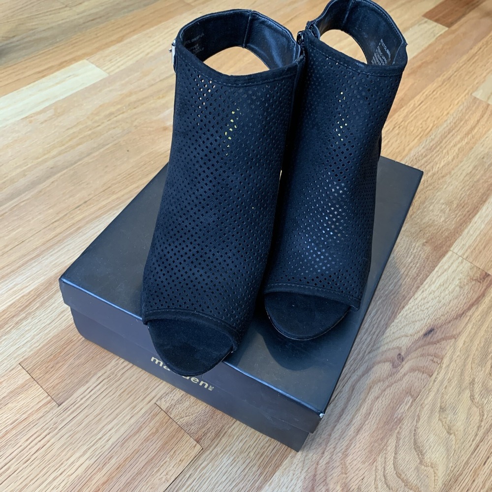 Women's Madden high heel shoe open toe Bristol size‎ 9 Black